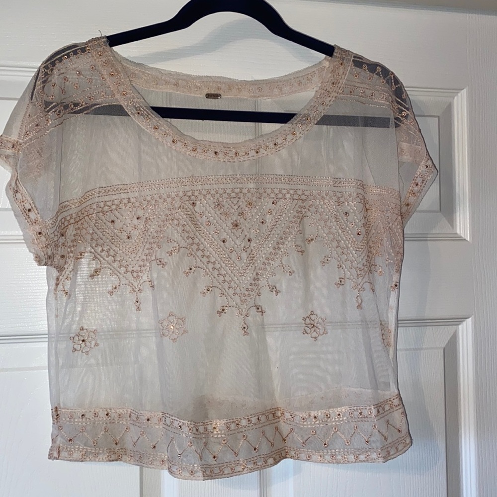 Free people - Sheer embroidered top